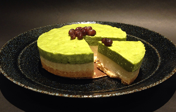 抹茶ムースのチーズケーキ